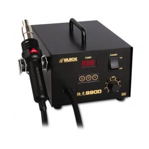 QUICK990D, Термовоздушная паяльная станция 100°C-480°C компрессорного типа, возможность программирования режимов пайки