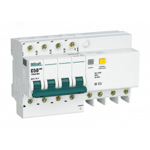 Выключатель автоматический дифференциального тока (АВДТ) 4P 50A 300мА AC-S селективный ДИФ-101 S 15318DEK