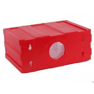 Бокс для р/дет К- 1 прозрачные/красный, Пластиковый контейнер для хранения крепежа, радиоэлектронных комплектующих, любых небольших деталей