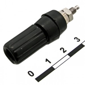 10-0021 ZINC BLACK, Гнездо 10-0021 Zinc черныйъ, монтаж на гайку