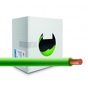 Провод монтажный cabH05Z1-K-1x0.5-b200-grn, UNIFLEX-LSZH. Провод монтажный H05Z1-K 300/500В 1x0.5мм2 Cu5 DIN VDE 0281, зелёная изоляция из полиолефина НГc-LSZHTx (200м.)