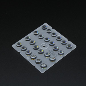 ALHB50D24LEDT60, Групповая квадратная линза 6x4 на 24 светодиода 3030 эфф=93%, ~60°, 50x50мм H:4.2мм PC