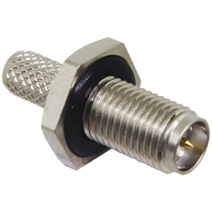 CONREVSMA014-R58, РЧ соединители / Коаксиальные соединители RPSMA Fml Blkhd RMnt Crimp, O-Ring, RG-58
