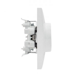 Розетка 2-м СП Валенсия 16А IP20 с заземл. защ. шторки бел. PROxima EWR16-128-10