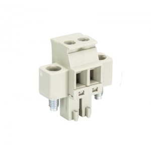 Розетка Wiecon 8813 B / 2 VR F, Розеточный разъем, прямой, на кабель, шаг: 3.81 мм, 2 полюса, фиксация провода винтовая, исполнение: с маркировкой, с монтажными фланцами, 250V, 8А, цвет: серый