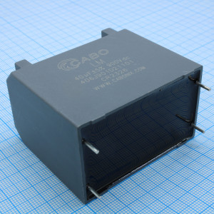 406J901D21101, Конденсатор металлоплёночный полипропиленовый 40 мкФ ±10% 900 В dc 18 А (57.5 X 35 X 50 мм) шаг выводов 52.5 мм 105°С