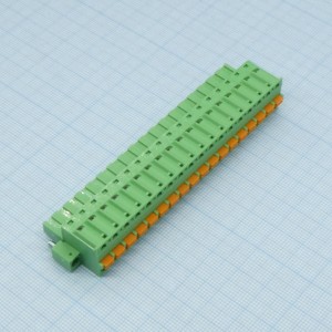 2EDGKDM-5.08-18P-14-27A(H), Нажимной безвинтовой клеммный блок 18 контактов шаг 5.08мм