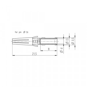 Розеточный обжимной контакт (Ag) 0,14-0,37/26-22, Розеточный обжимной контакт, номинальный ток: 10A, номинальное сечение: 0,37 мм кв., тип покрытия контактов: серебро