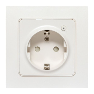 Умная розетка Стокгольм 1-местная 16А белый Zigbee EKF Сonnect RCS-ST16-WD-ZB