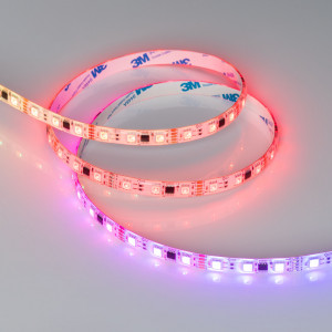 Лента герметичная DMX-SE-B60-10mm 12V RGB-PX3 (14 W/m, IP65, 5060, 5m) 039604, Светодиодная лента DMX-SE-B60, герметичная IP65 (SE - силиконовое покрытие), с микросхемой GS8516. Светодиоды 5060, 60 шт/м (1 pixel = 3 LED), белая плата, скотч 3М. Цвет RGB, угол 120°. Питание 12 В, мощность 14 Вт/м (70 Вт на 5 м). Размеры 5000x10x4 мм.