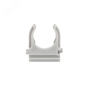 Держатель для труб (клипса) d16мм сер. (уп.100шт) Plast derj-z-16n