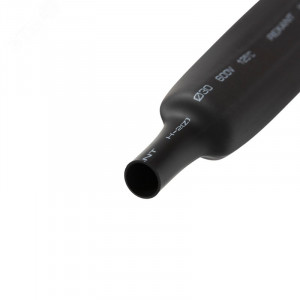 Трубка термоусадочная ТУТ нг 30,0/15,0 черная, термоусаживаемая трубка в метровой нарезке, не поддерживает горение