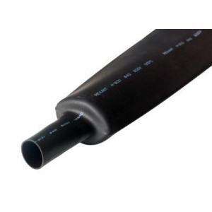 Трубка термоусадочная ТУТ нг 40,0/20,0 черная, термоусаживаемая трубка в метровой нарезке, не поддерживает горение