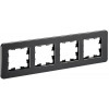BRITE Рамка 4-мест. РУ-4-1-Бр металл черн. RE BR-M42-M-01-K02