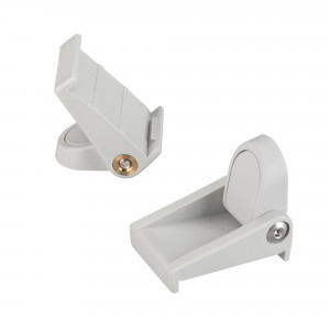 Регулируемый держатель для PLS-GIP, LOCK 022454(1), Регулируемый держатель профилей PLS-GIP, PLS-LOCK, PLS-LOCK-H25 для изменения угла направления света. С УФ-защитой. Материал - пластик, серый. Угол наклона фиксируется степенью затяжки соединительного винта (шестигранник).  В комплекте два держателя