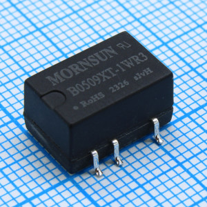 B0509XT-1WR3, Преобразователь DC/DC 1Вт вход 5 (4.5...5.5)В выход 9В/111мА КПД 79% -40...+105°С 1500В