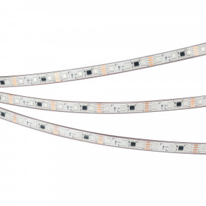 Лента герметичная SPI-PFS-B60-12mm 12V RGB-PX3-BPT (12 W/m, IP68, 5060, 5m) 039177, Светодиодная лента SPI-B60, герметичная IP68 (PFS - полная силиконовая экструзия), с микросхемой MT16703. Светодиоды 5060, 60 шт/м (300 шт на 5 м), 1 pixel = 3 LED, белая плата скотч 3М. Цвет RGB, угол 120°. Питание 12 В, мощность 12 Вт/м (60 Вт на 5 м).