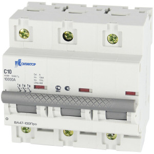 ВА47-100Про, 3P, 80A, Icu-10kA, х-ка С 7000349