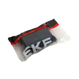 Механизм розетки двойной, 16А, IP44, с заземлением, со шторками, с рамкой, с крышками, графит Эпика EKF UP1-SOG-211-44