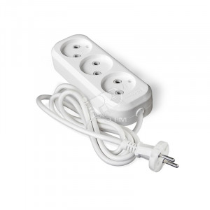 Удлинитель бытовой Е-203 ПВС 2-0.75 3 гнезда 2м 9631963