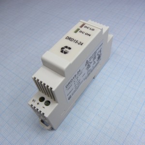DRD15-24, DC-DC, DIN-рейка, 15Вт, вход 9…36В, выход 24В/0.63А, изоляция 1500В DC,  91х18х56.5мм, -40°С…+71°С
