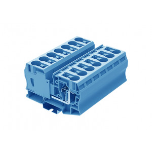 Проходная клемма TC35-2-BU, Проходная клемма, тип фиксации провода: пружинный, номинальное сечение: 35 мм кв., 125A, 1000V, ширина: 16,1 мм, цвет: синий, тип монтажа: DIN35