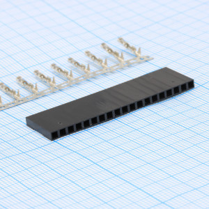 DS1071-1X19FCB, розетка на кабель 2,54мм 1ряд