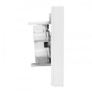 Механизм розетки двойной, 16А, без заземления, со шторками, с рамкой, белый Эпика EKF UP1-SOW-201