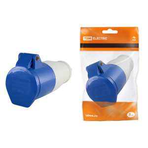 Розетка 223 переносная 2Р+РЕ 32А 220В IP44 SQ0603-0015