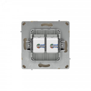 Компьютерная розетка RJ-45 без шторки, кат.5е двойная, KANT, ванильный марципан 7015664