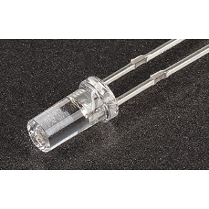 Светодиод ARL-3033UBC-1cd 005491, Поставка под заказ от 5000 шт. Выводной цилиндрический светодиод, d=3 мм, прозрачная линза. Цвет свечения синий (470 нм). Угол излучения 100°. Сила света Iv=800-1000 мкд при If=20 мА. VF=2.9-3.3 В.