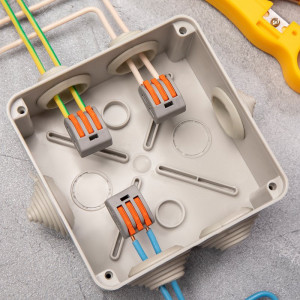 Клемма строительно-монтажная СМК 222-413 3-проводная 0.08-2.5/4кв.мм серая 07-5253-4