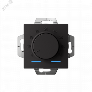 ATLASDESIGN ТЕРМОСТАТ электрон. теплого пола с датчиком, 10A, механизм, КАРБОН ATN001035