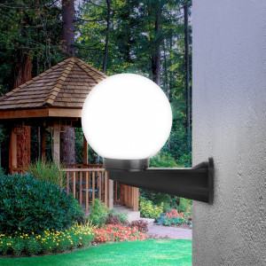 НБУ 01-60-201 Светильник садово-парковый шар опал с настенным крепежом D200mm Е27 (2/60) Б0048074