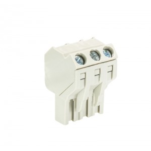 Розетка Wiecon 8213 B / 3 S OB, Розеточный разъем, угол 45 градусов, на кабель, шаг: 5.08 мм, 3 полюса, фиксация провода винтовая, исполнение: без маркировки, 400V, 12А, цвет: серый