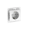 Изображение товара Розетка Glossa 16А с заземл. защ. шторки быстрозажим. клем. механизм бел. SE GSL000145S
