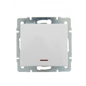 Выключатель RAIN с подсветкой белый механизм 703-0288-111