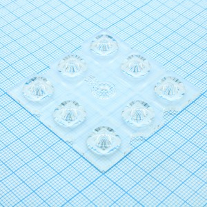 C15481_STRADELLA-8-VSM, Групповая квадратная линза с широким углом, 50х50мм для 8 LED размером до 5050