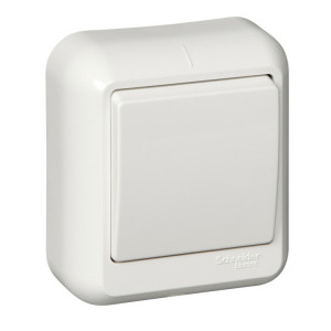 ПРИМА О/У 1-клавишный ВЫКЛЮЧАТЕЛЬ 6А 250В, БЕЛЫЙ, опт.уп.Россия C3(+) A16-051-B