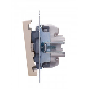 Выключатель 1-кл. СП Vesna с индикацией механизм крем. 742-0388-111