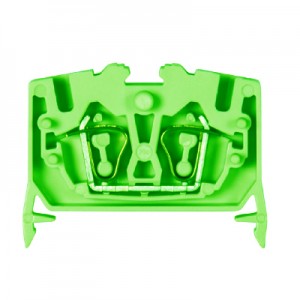 Проходная клемма (MINI) WKF 2,5/M/35 GN, Проходная клемма, MINI, верхний подвод кабеля, 2 точки подключения, тип фиксации провода: пружинный, номинальное сечение: 2,5 мм кв., 24A, 800V, ширина: 5 мм, цвет: зеленый, тип монтажа: DIN35