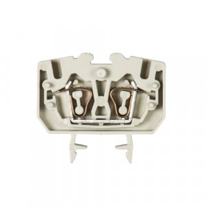 Проходная клемма (MINI) WKF2,5/MD/15, Проходная клемма, MINI, верхний подвод кабеля, 4 точки подключения, тип фиксации провода: пружинный, номинальное сечение: 2,5 мм кв., 24A, 800V, ширина: 10 мм, цвет: серый, тип монтажа: DIN15