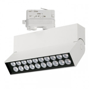 Светильник LGD-LOFT-TRACK-4TR-S170-20W White6000 (WH, 24 deg) 026234, Поставка под заказ от 100 шт. Светильник подвесной для треков/шин 4 провода, 20Вт. Цвет БЕЛЫЙ 6000K, св. поток 1050-1150лм, CRI(Ra)>90, угол 24°. Угол наклона 45°. Корпус прямоугольный, белый алюминий, IP40. Размер LxHxW 170x130x36мм. Питание AC 220V,