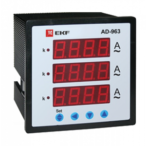 Амперметр цифровой AD-963 3ф на панель 96х96 ad-963