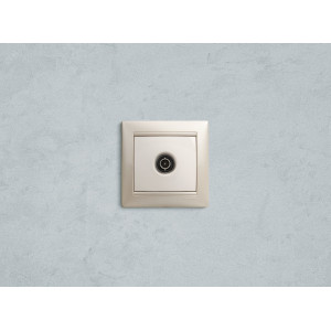 VALENA Розетка телевизионная TV звезда в рамку белая 1.5дБ 774429