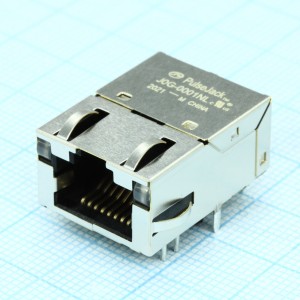 J0G-0001NL, Модульный разъем RJ45, 2 светодиода зеленый/оранжевый и желтый