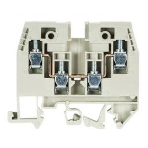 Проходная клемма WK 4/D2/2U, Проходная клемма, 4 точки подключения, тип фиксации провода: винтовой, номинальное сечение: 4 мм кв., 32A, 500V, ширина: 6 мм, цвет: серый, тип монтажа: DIN35