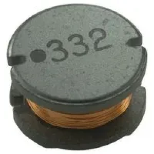SDR1006-332KL, Катушка индуктивности SMD неэкранированная проволочная 3300мкГн ±10% 1кГц 32Q-добротность феррит 0.12A 13.5Ом сопротивление по постоянному току лента на катушке