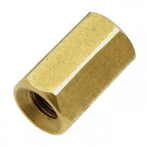 PCHSS-8, Стойка латунная, без покрытия шестигранная М3 отверстие-отверстие, L= 8мм