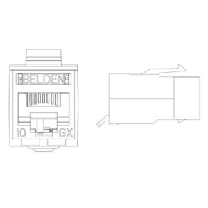 RVAMJKUTP-S1, Модульные соединители / соединители Ethernet 10GX JACK PURPLE 1 PC PER PACK